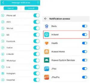 Mine menu Notification Interface