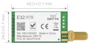 EBYTE E01-2G4M27D SX1278 433MHz 1W DIP Wireless Module - overview