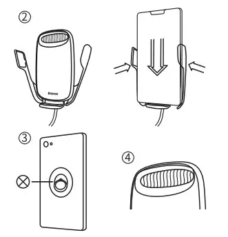 Baseus WXHW02 Milky Way Electric Bracket Wireless Charger- Operation 2