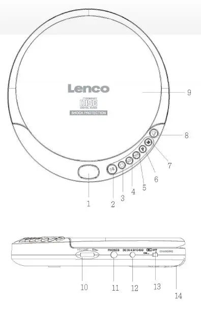 Lenco CD-200 Portable anti-shock and Charge Function fig 2
