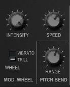 FULL BUCKET Tricent MK III Polyphonic Synthesizer Ensemble - Delay Vibrato and Wheels Section 2