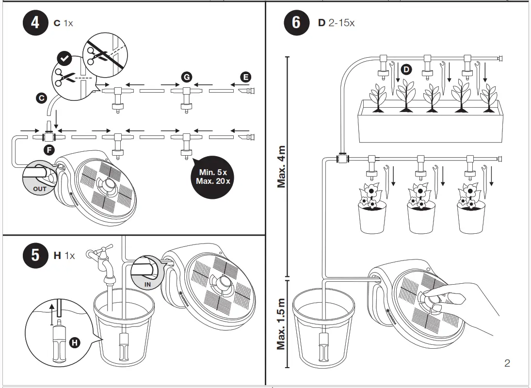 GARDENA 13300 Solar powered irrigation AquaBloom Set - fig 1