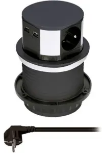 Solight PP120USBW Universal Power pop-up Sockets with a Cable