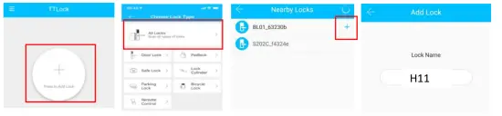 Guangzhou Lightsource Electronics H61 Smart Lock - Add locks