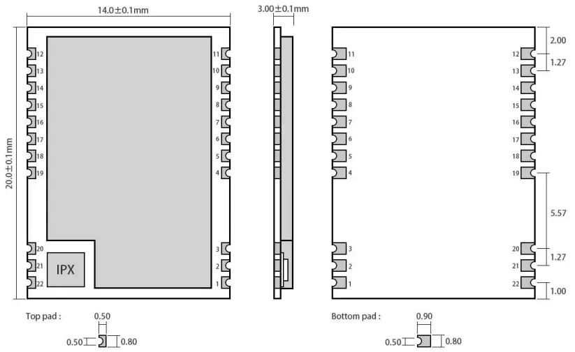 EBYTE E220-900M22S Llcc68 868 915 MHz 160mw SPI SMD Lora Module-fig3