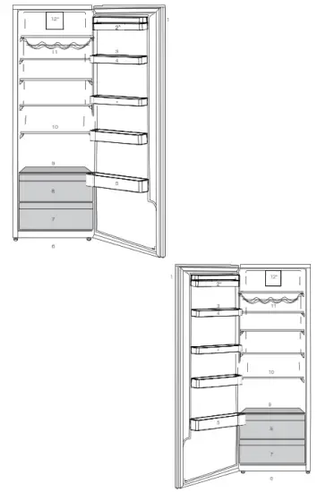 Cylinda K 7485NHE Refrigerator - refrigerator