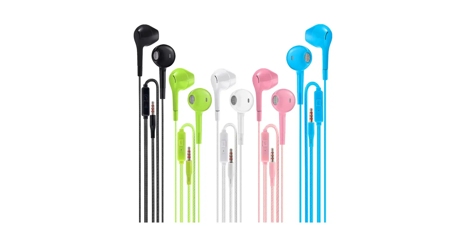Earbuds Headphones With Microphone Pack Of 5, Noise Isolating Wired Headphones-comlete Features/instruction Manual