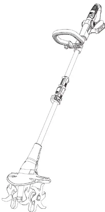 UKOKE CT38601 7.8 Inch 20V Electric Cordless Rotary Garden Tiller-prod