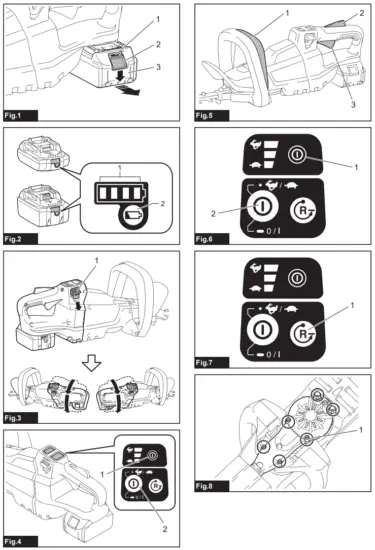 makita DUH501 Cordless Hedge Trimmer - Fig