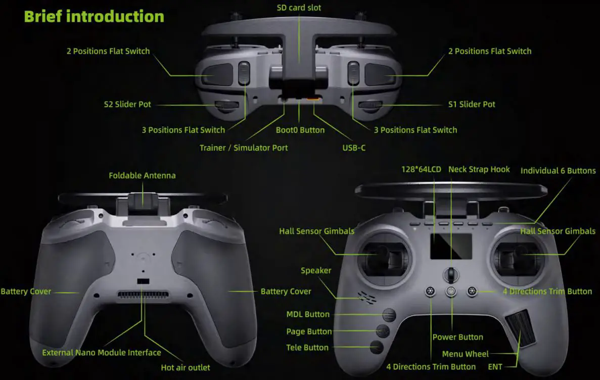 JUMPER LA0256 T-Pro OpenTX Hall Sensor Gimbal Remote Controller FIG 1