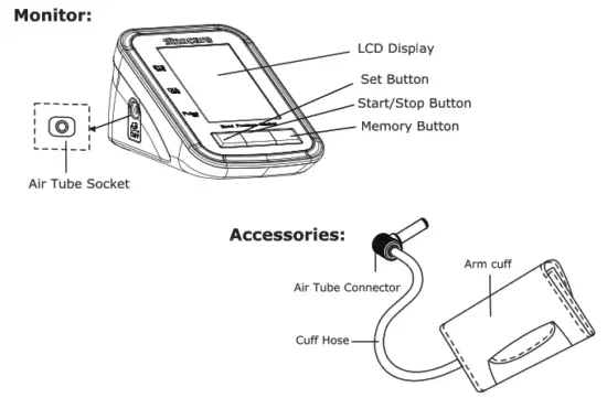 Sinocare BA 823 Blood Pressure Monitor - Monitor