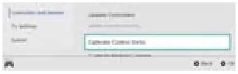 Calibrate control sticks