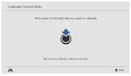 Calibrate control sticks