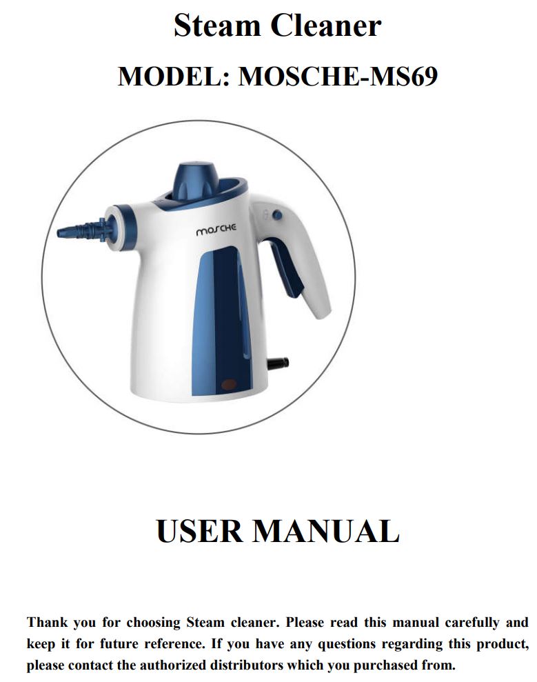MOSCHE Steam Cleaner User Manual