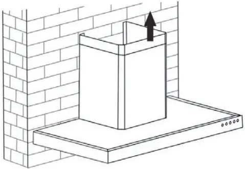 KLARSTEIN 10032761 Zarah 90 Wall-Mounted Extractor Hood Chimney Installation 1