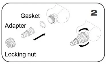 TotalPond 52301 UV Pond Clarifier Instruction Manual - Place the tubing adapter on the left hole of the UV Clarifier