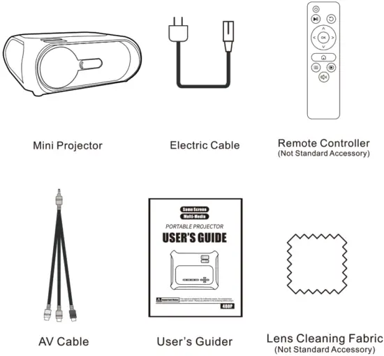 bol com T7 720P Same Screen Portable Projector - Fig