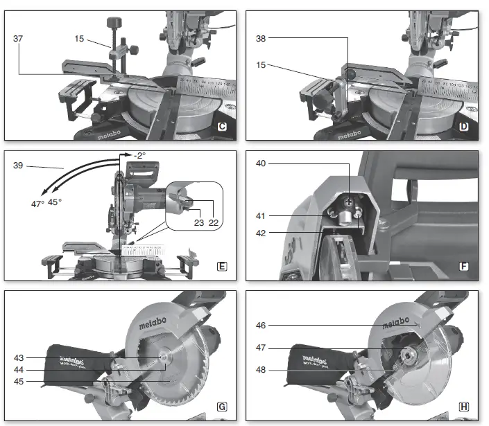 metabo KGS 216 Crosscut and Mitre Saw FIG 4