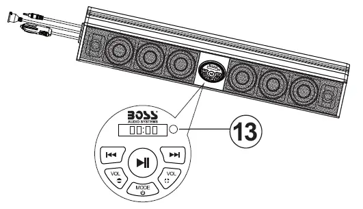 BOSS AUDIO BRT36A Weatherproof 36 Inch IPX5 Rated ATV or UTV Sound Bar Audio System FIG 7