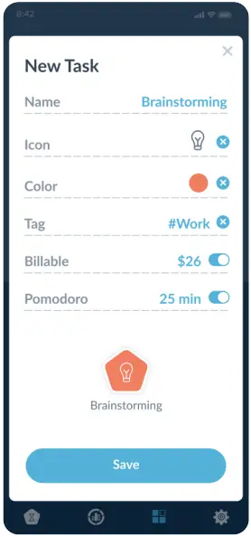 TIMEFLIP2 Human-Friendly Time Tracker 2 Edit Task
