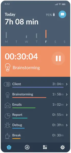 TIMEFLIP2 Human-Friendly Time Tracker 3 Tracking