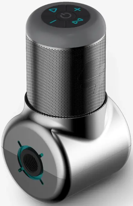 AMPERE Shower Power Pro Hydropower Bluetooth Shower Speaker with LED Lights