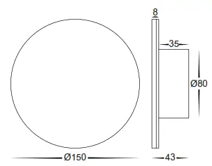 HAVIT Lighting HV3592RGBW WHT Halo RGBW LED Wall Light