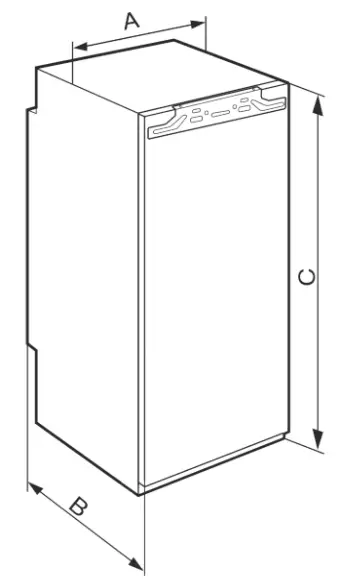 LIEBHERR HRB 1120 24-Inch Refrigerator Column - Appliance dimensions