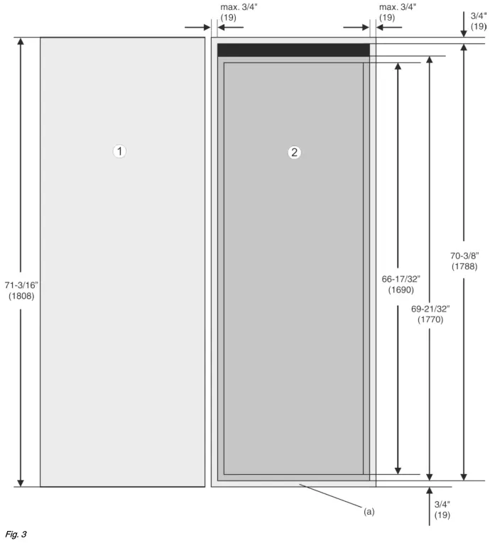 LIEBHERR HRB 1120 24-Inch Refrigerator Column - Cabinet door
