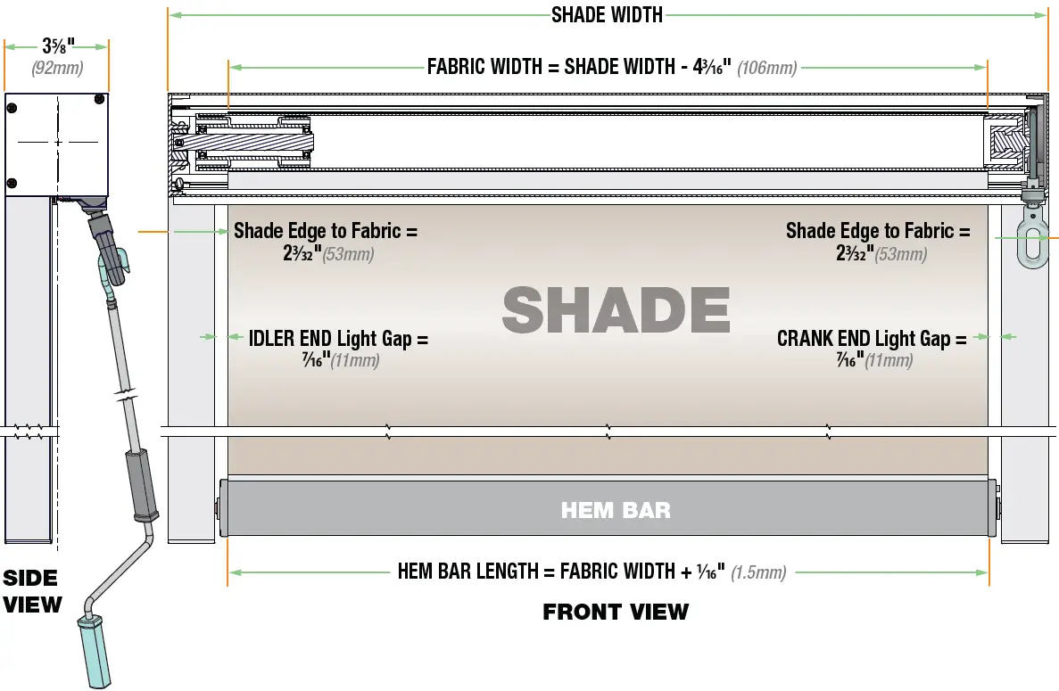 DRAPER EXT FLEX CRN Exterior Outdoor Crank 40