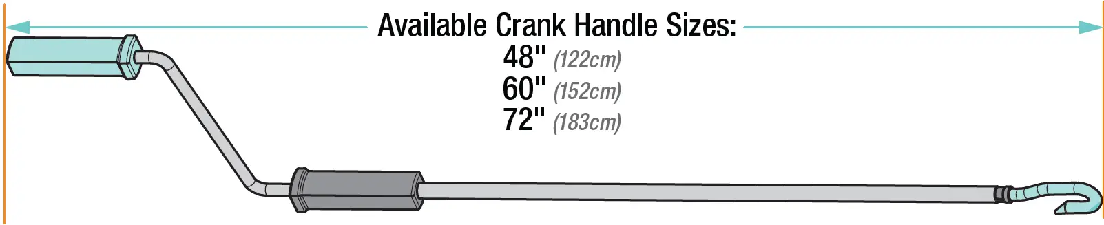 DRAPER EXT FLEX CRN Exterior Outdoor Crank 46