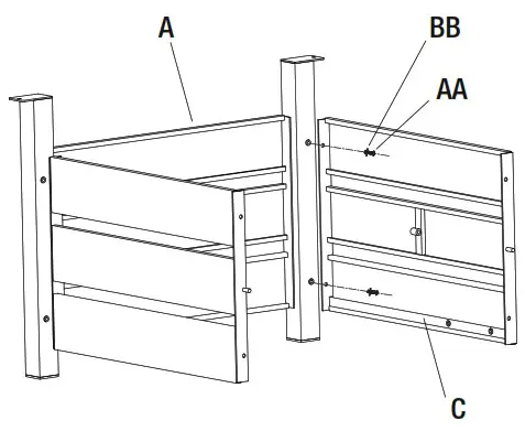HOME DECORATORS COLLECTION 2364FP Summerfield 39 5 Inch Square Steel LP Gas Fire Pit - Assembly 4