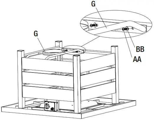HOME DECORATORS COLLECTION 2364FP Summerfield 39 5 Inch Square Steel LP Gas Fire Pit - Assembly 7