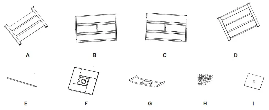 HOME DECORATORS COLLECTION 2364FP Summerfield 39 5 Inch Square Steel LP Gas Fire Pit - assembly 2