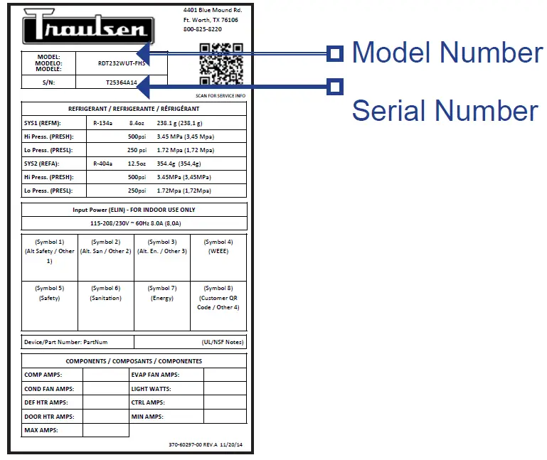 Traulsen RHT332NPUT-FHG Stainless Steel Three Section Glass Door Narrow Pass-Through Refrigerator-17