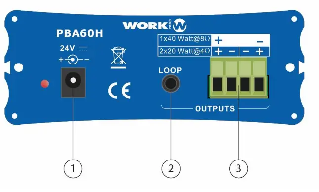 WORK PRO PBA 60H 1000V Amplifier - . DC Inpu