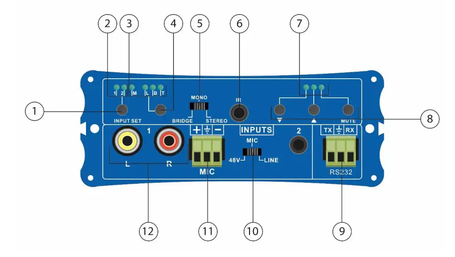 WORK PRO PBA 60H 1000V Amplifier - CONNECTIONS