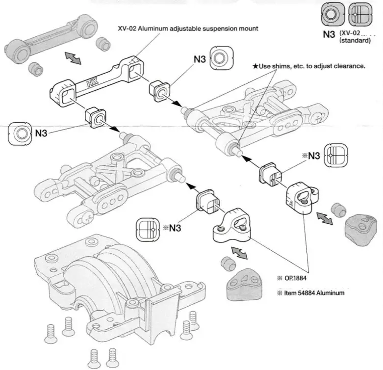 TAMIYA XV-02 Pro Chassis Kit fig 4