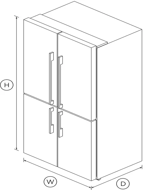 FISHER PAYKEL RF605QDVX2 Freestanding Quad Door Refrigerator Freezer-fig2