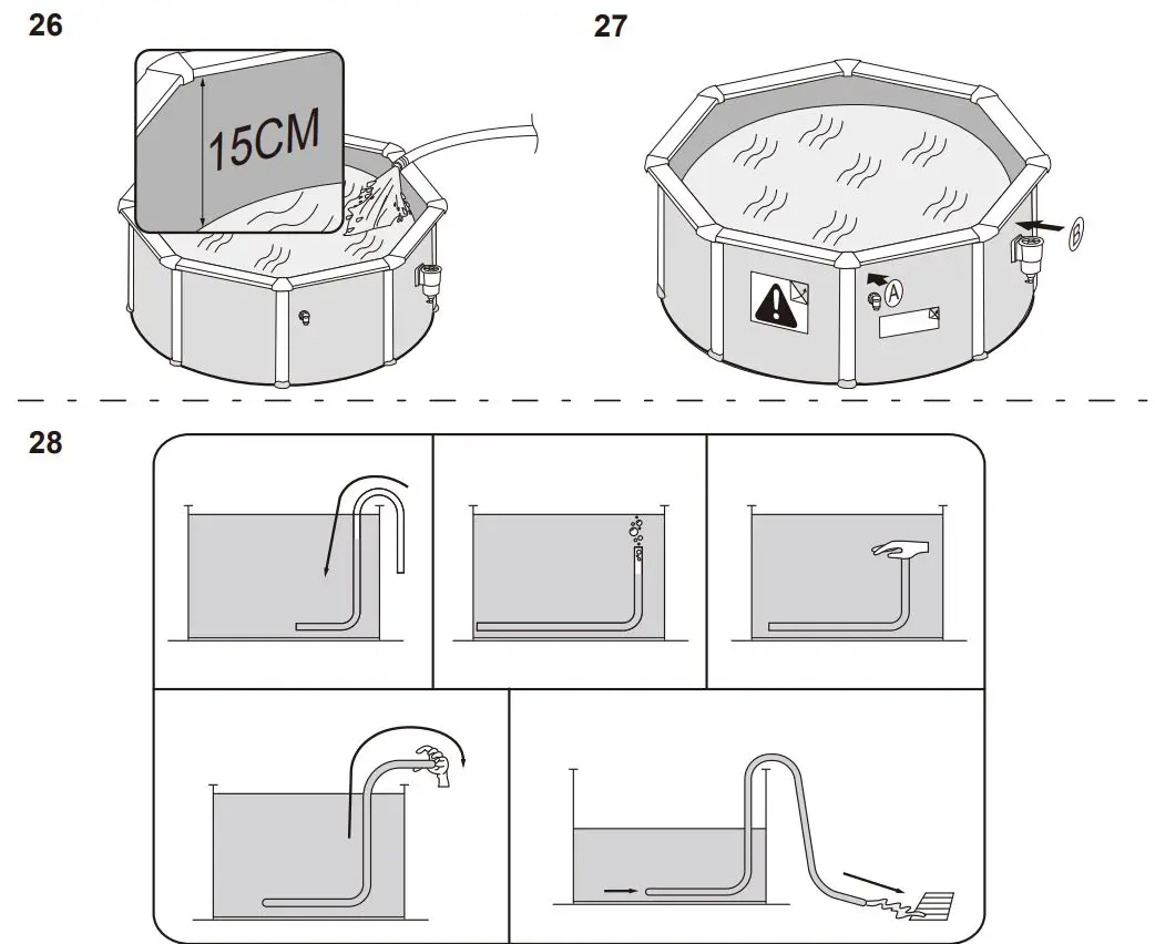 Bestway 56385E Hydrium 15 Feet x 48 Inch Round Steel Wall Above Ground Pool Set Owner's Manual - How to use