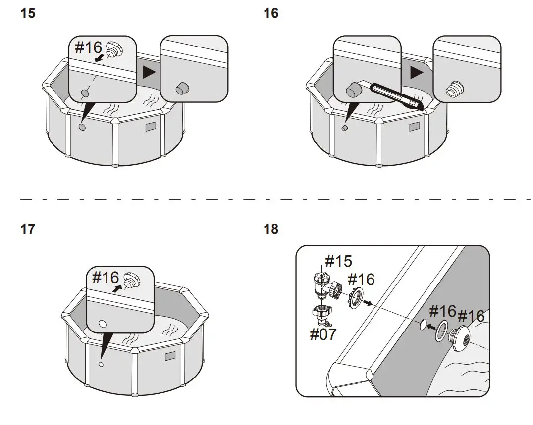 Bestway 56385E Hydrium 15 Feet x 48 Inch Round Steel Wall Above Ground Pool Set Owner's Manual - How to use