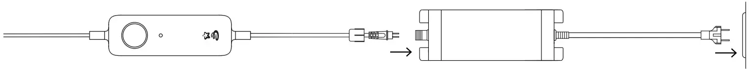twinkly WI FI Power Line Controller - power up the controller