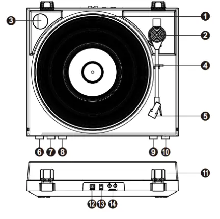 audizio PR310 Series Record Player HQ -