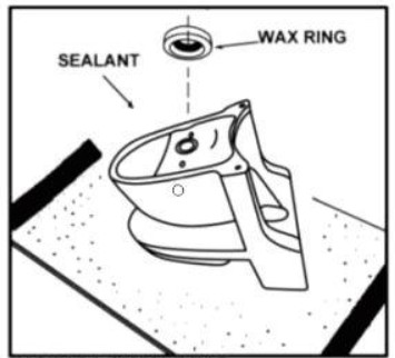 upc ONE Piece Toilet - INSTALL WAX RING