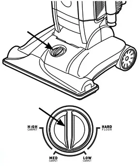 Hoover COMPLETE PERFORMANCE BAGGED UPRIGHT - CARPET HEIGHT ADJUSTMENT