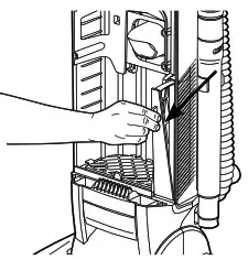 Hoover COMPLETE PERFORMANCE BAGGED UPRIGHT - CLEANING THE EXHAUST FILTER 1