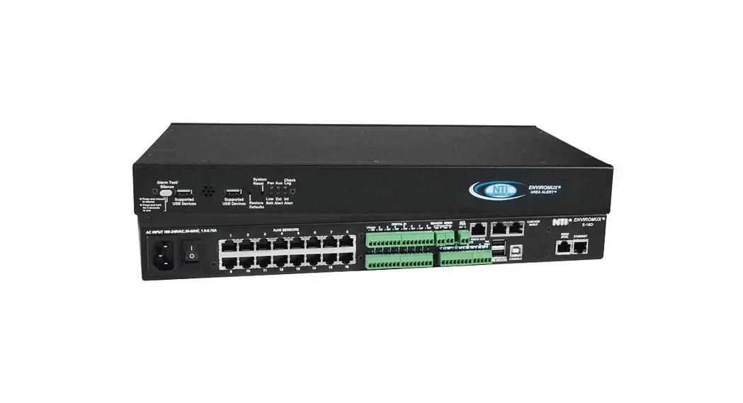 Nti Enviromux Series Environment Monitoring System Remote Network Sensor Alarm Instruction Manual