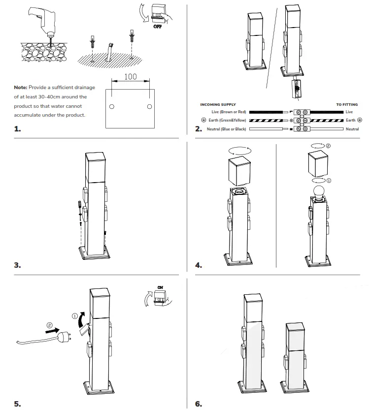 HOFTRONIC 5426940 Rustic Socket Pole - fig