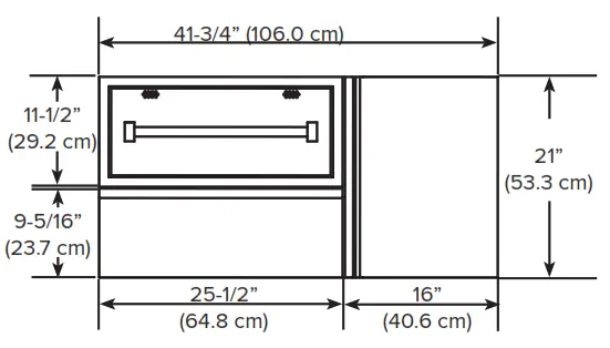 LYNX Warming Drawer - FRONT VIEW 2