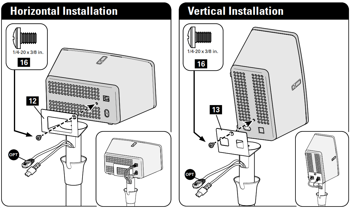 SANUS WSS21 WSS22 Speaker Stand - Install Speaker 2
